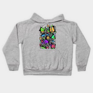 Colorful Papillon - Cute Butterfly - Zebra Pattern - Puzzle Kids Hoodie